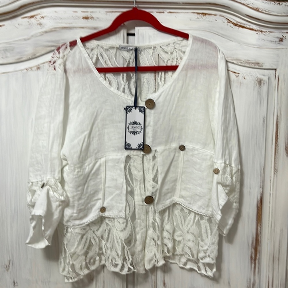 New Tempo Paris Linen Top